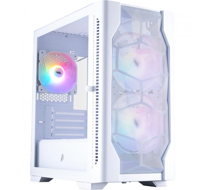 Корпус 1stPlayer D4-M-WH-2F1P-W-1F1-W White