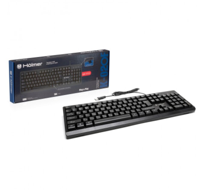 Клавіатура Hölmer K-02OF USB UA Black (K-02OF)
