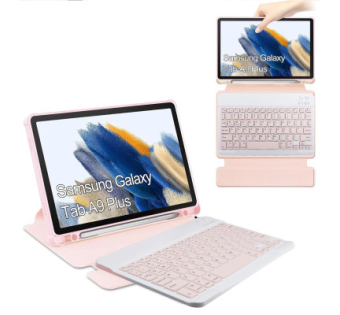 BeCover Чохол до планшета BeCover Keyboard 360° Rotatable Samsung Tab A9 Plus SM-X210/SM-X215/SM-X216 11.0" Pink (710333)