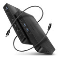 AXAGON Хаб концентратор AXAGON HMC-U4 USB4 40Gbps DUAL 4K DISPLAY 12in1 dock, Black