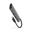 AXAGON Хаб концентратор  AXAGON HMC-4G2 SuperSpeed ​​USB-C 10 Gbps SPEEDSTER 4, Grey