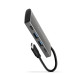 AXAGON Хаб концентратор  AXAGON HMC-4G2 SuperSpeed ​​USB-C 10 Gbps SPEEDSTER 4, Grey