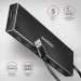 AXAGON Хаб AXAGON HUE-F7A SuperSpeed USB-A FLAT hub, 1m USB-A cable, Black