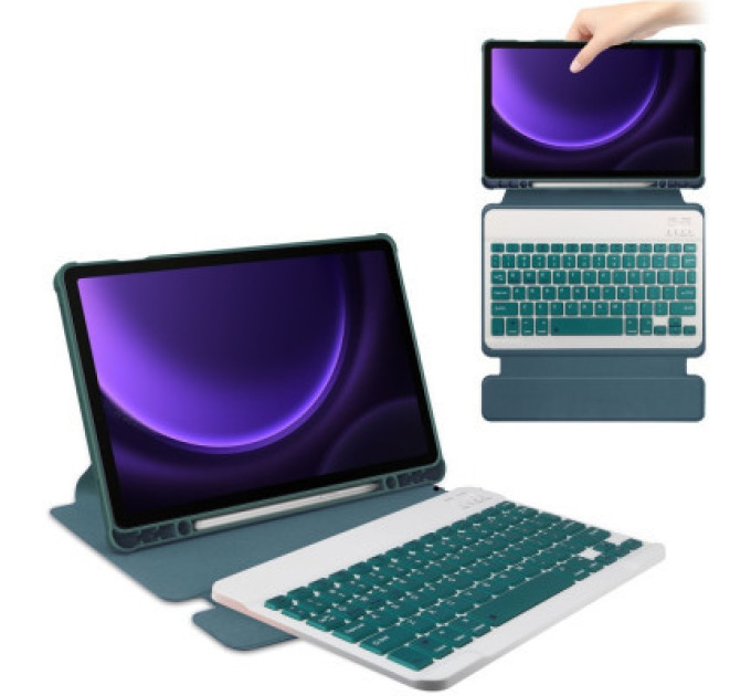 BeCover Чохол до планшета BeCover Keyboard 360° Rotatable Samsung Tab S9 (SM-X710/SM-X716)/S9 FE (SM-X510/SM-X516B) 11.0" Dark Gre (710428)
