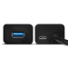AXAGON Хаб AXAGON HUE-S2BL USB3.0 CHARGING hub, .2m Cable, MicroUSB Charging, Black