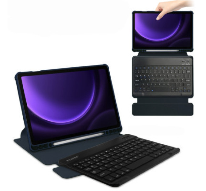 BeCover Чохол до планшета BeCover Keyboard 360° Rotatable Samsung Tab S9 (SM-X710/SM-X716)/S9 FE (SM-X510/SM-X516B) 11.0" Deep Blu (710427)
