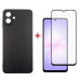 Dengos Чохол до мобільного телефона Dengos Carbon Kit for Samsung Galaxy A07 case + glass Black (DG-KM-162)