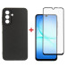 Dengos Чохол до мобільного телефона Dengos Carbon Kit for Samsung Galaxy A17 case + glass Black (DG-KM-160)