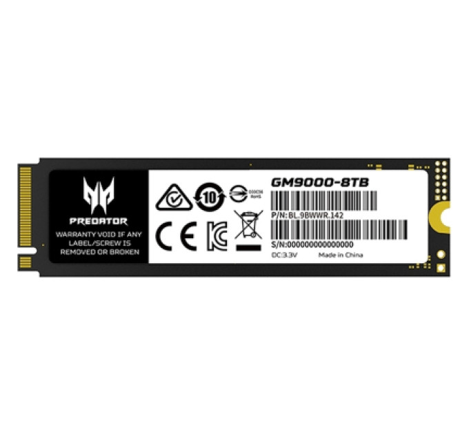Acer Predator Накопичувач SSD M.2 2280 8TB GM9000 Acer Predator (BL.9BWWR.142)