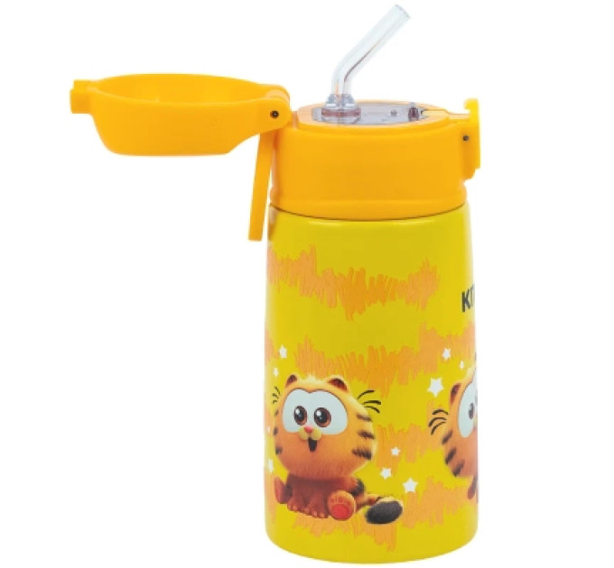 Kite Поїльник-непроливайка Kite Garfield термос з трубочкою 400 мл (GF25-1261)