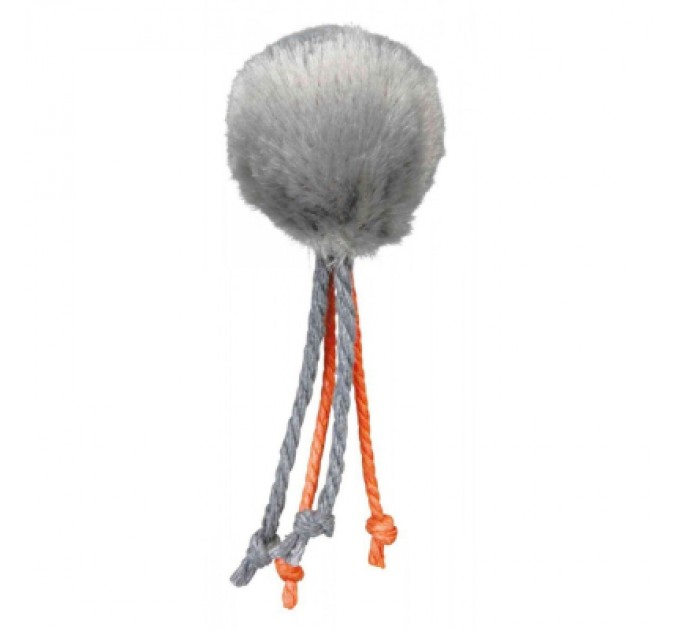Іграшка для котів Trixie М'ячик з шнурком брязкальцем та котячою м'ятою 4 см (4011905412610)
