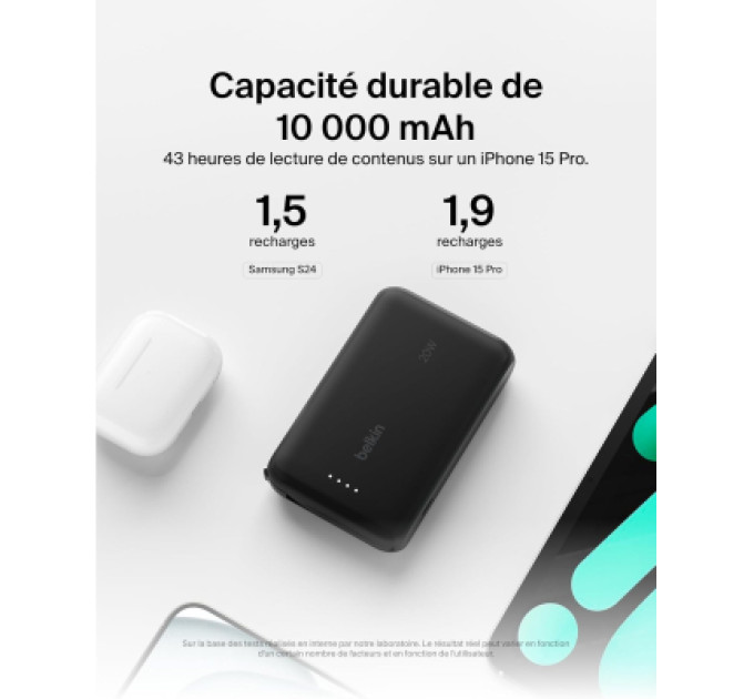 Belkin Батарея універсальна Belkin 10000mAh, 20W, USB-C, Black (BPB021HQBK)