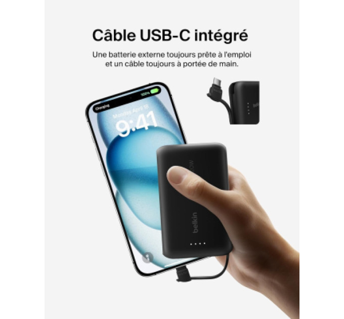 Belkin Батарея універсальна Belkin 10000mAh, 20W, USB-C, Black (BPB021HQBK)