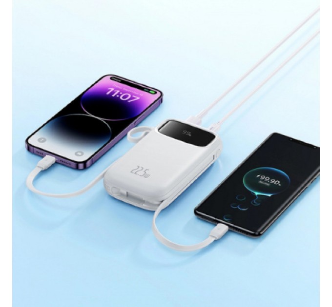 Батарея універсальна Baseus Qpow2 20000mAh 22.5W PD, QC/3.0, White (P10055002223-00)