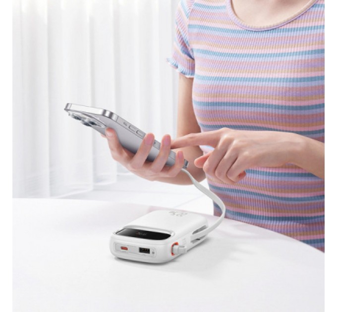 Батарея універсальна Baseus Qpow2 20000mAh 22.5W PD, QC/3.0, White (P10055002223-00)