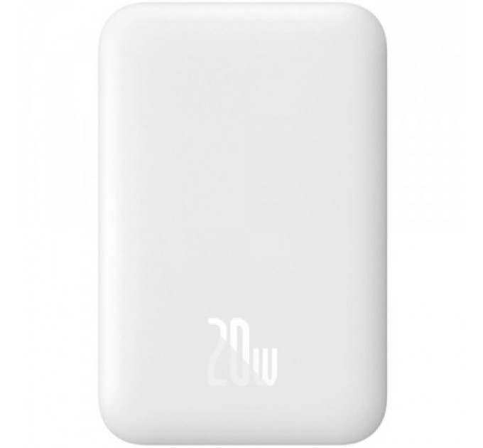 Батарея універсальна Baseus Magnetic Wireless Mini Air 6000mAh 20W PD, QC, Qi-15W, White (6932172641429)