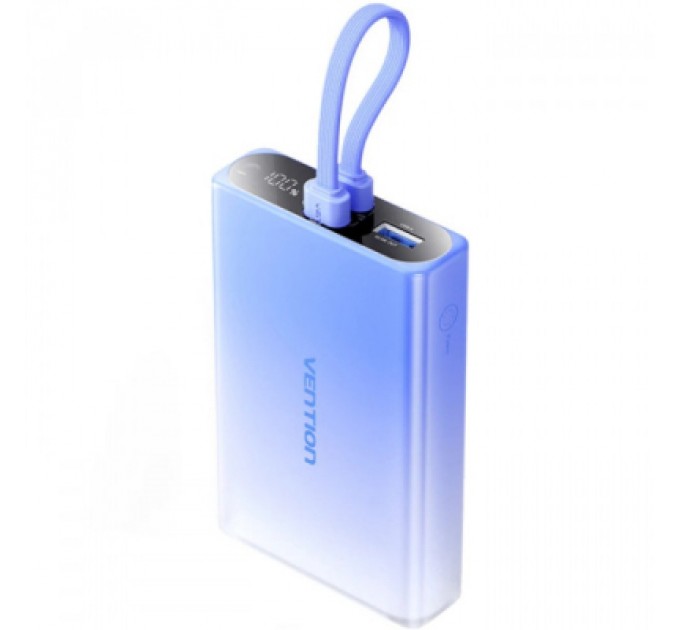 Батарея універсальна VENTION 10000mAh 22,5W PD, USB-A, USB-C In/Out, Lightning In/Out, LED display, Blue (FHZL0)