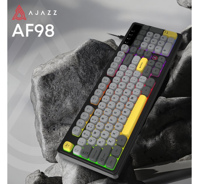 Клавіатура Ajazz AF98 Black USB-C Black Gray Yellow (AF98-BGY)