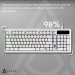 Клавіатура Ajazz AF98 Black USB-C White (AF98-W)