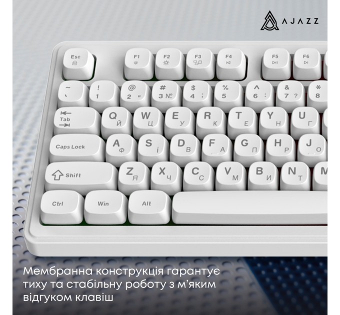 Клавіатура Ajazz AF98 Black USB-C White (AF98-W)