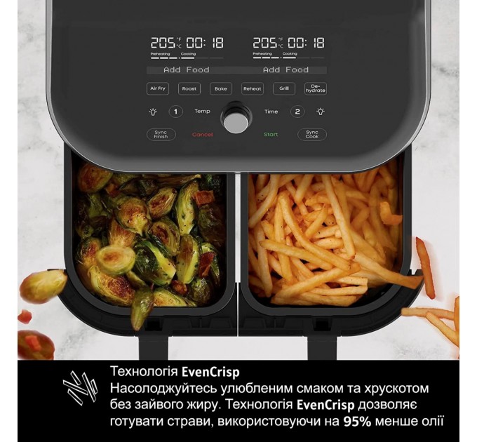 Мультипіч Instant Vortex Plus Double Basket ClearCook