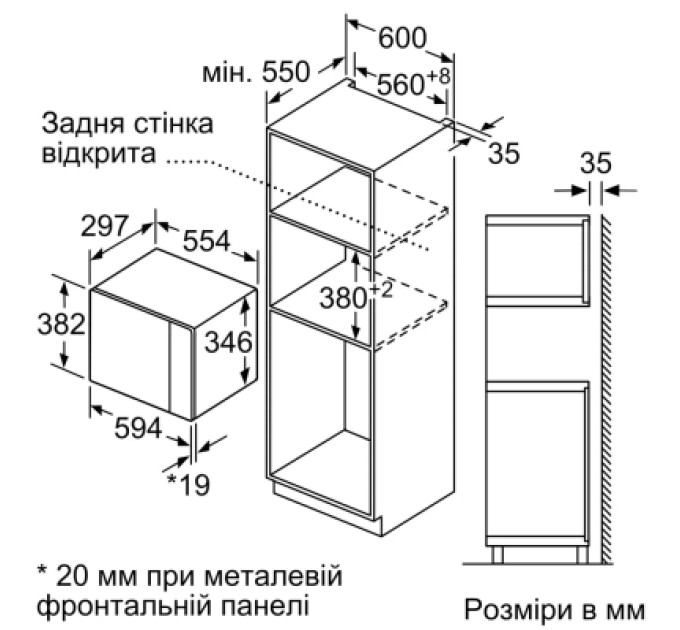 Bosch Мікрохвильова піч Bosch BFL 524 MH2 (BFL524MH2)