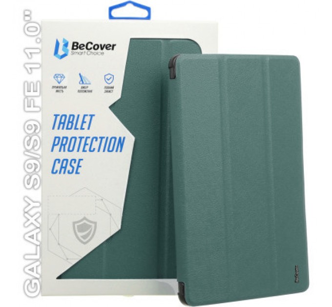 Чохол до планшета BeCover Smart Case Samsung Tab S9 (SM-X710/SM-X716)/S9 FE (SM-X510/SM-X516B) 11.0" Dark Green (710410)
