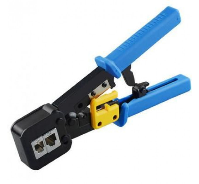 Інструмент Merlion RJ-45 (8P8C), RJ-12/11 (6P6C), 4P/6P/8P, з храповиком (EZ-RJ45)