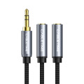 Cabletime Кабель мультимедійний 3.5mm M to 2x3.5mm F 0.2m Cabletime (CA915248)