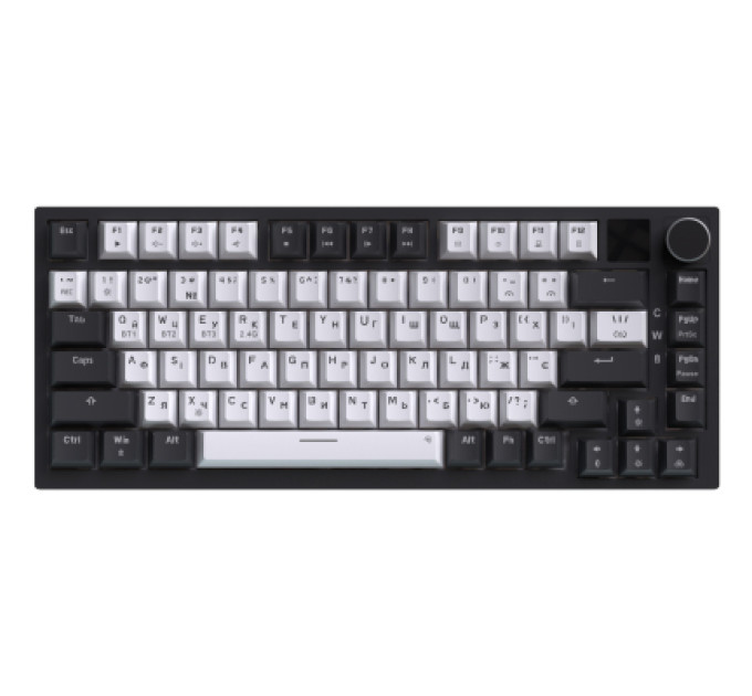 GamePro Клавіатура GamePro Asgard Valhalla Pro Rainy Switch Bluetooth/2.4G/USB USB White with display (MK160W-D-Pro)
