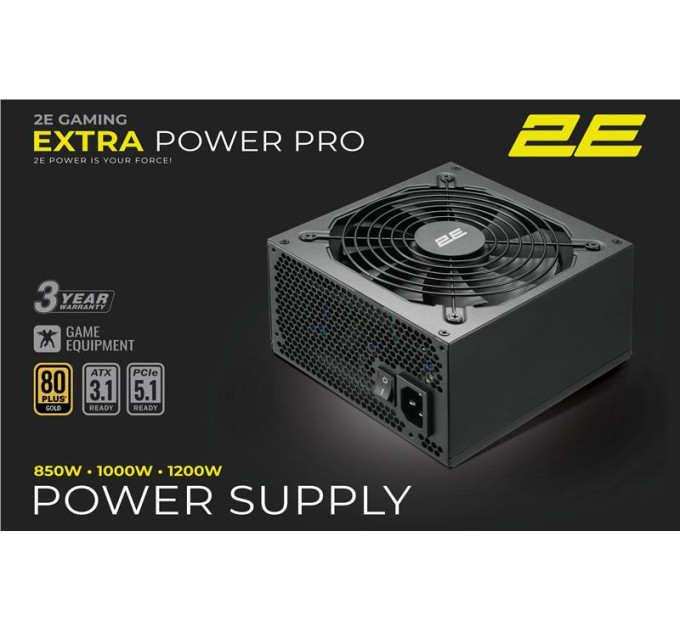 2E Блок живлення 2E 1200W Extra Power Pro ATX3.1 GEN5.0 (2E-EP1200GMII-140)
