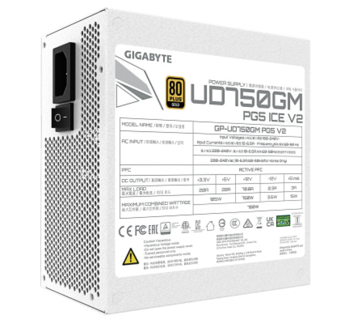 GIGABYTE Блок живлення GIGABYTE 750W (GP-UD750GM PG5 ICE)