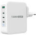 J5create Зарядний пристрій J5create 1xUSB + 3xUSB-C 130W GaN QC3.0/PD/PPS (JUP43130E-EN)