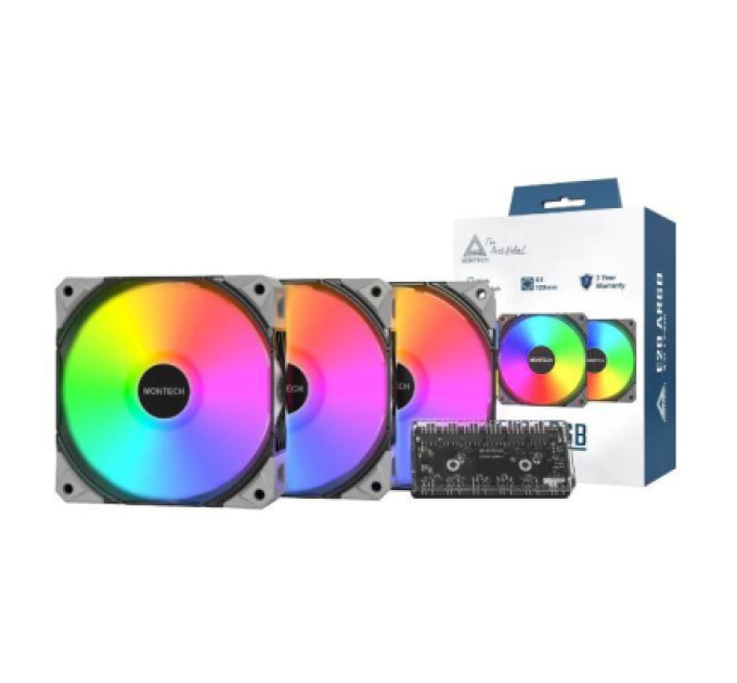 MONTECH Кулер до корпусу MONTECH E28 ARGB 3 PACK (B)