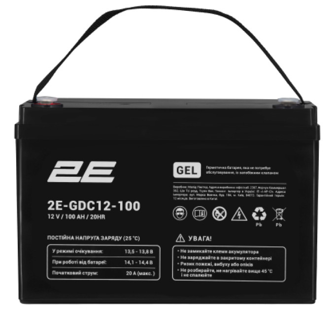2E Батарея до ДБЖ 2E 2E-GDC12-100 12V 100Ah (2E-GDC12-100)