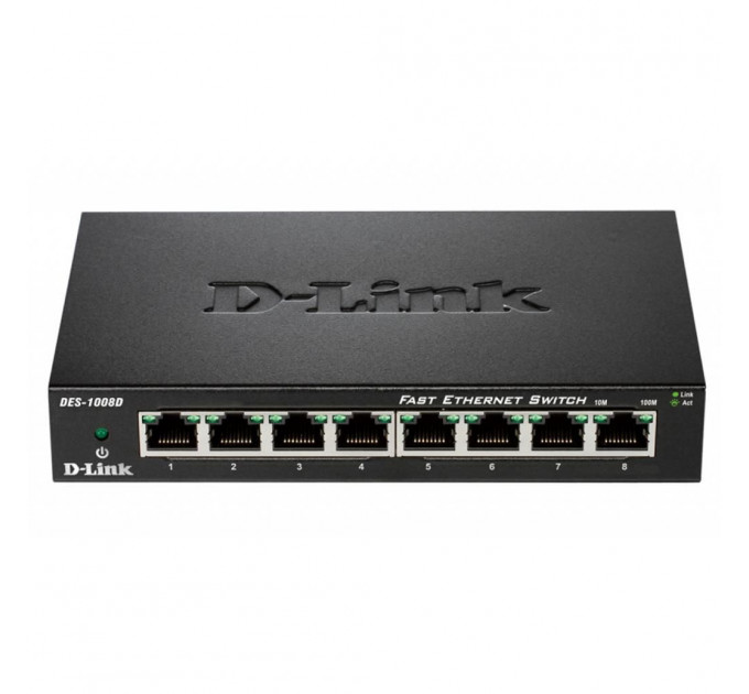 Комутатор мережевий D-Link DES-1008D