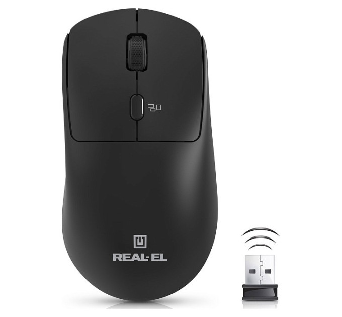 REAL-EL Миша бездротова REAL-EL RM-317W Black