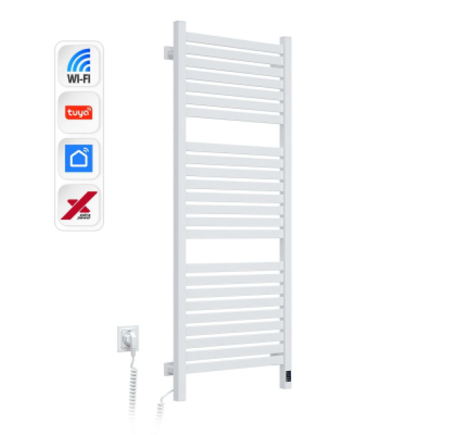 Navin Сушарка для рушників Navin Авангард Х, 1200х480, Wi-Fi, сталь, білий, лівобічна (12-172155-4812)