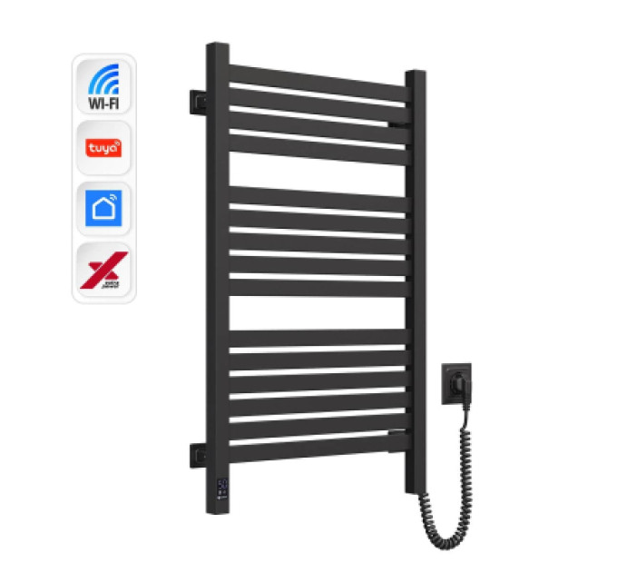 Navin Сушарка для рушників Navin Авангард Х, 800х480, Wi-Fi, чорний муар, правобічна (12-272055-4880)