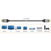 J5create Кабель мультимедійний HDMI M to HDMI M 2.0m V2.1 8K 60Hz HDR10 HLG 48Gbp J5create (JDC53-N)