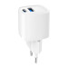 Gembird Зарядний пристрій Gembird 1xUSB-C PD20W + 1xUSB QC3.0 white (TA-UC-PDQC20-W-01)