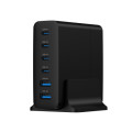 Gembird Зарядний пристрій Gembird 4xUSB-C PD25W + 2xUSB QC3.0 18W black (TA-UC-2A4C-PD75-01-BK)
