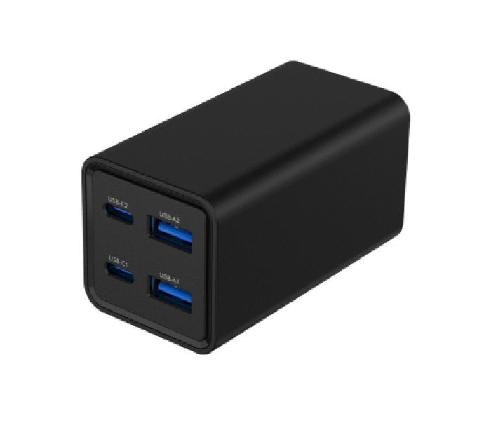 Gembird Зарядний пристрій Gembird 2xUSB-C PD65W + 2xUSB QC3.0 30W black (TA-UC-2A2C-PD65-01-BK)