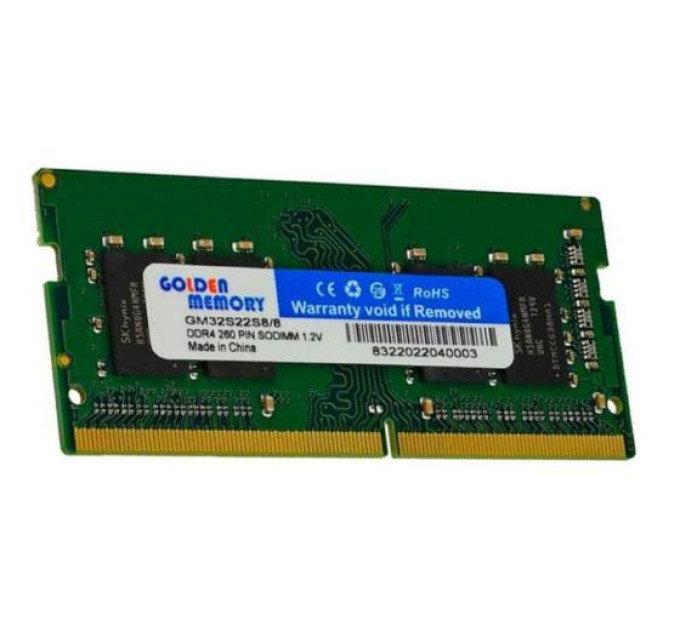 Golden Memory Модуль пам'яті для ноутбука SoDIMM DDR4 8GB 3200 MHz Golden Memory (GM32S22S8/8)