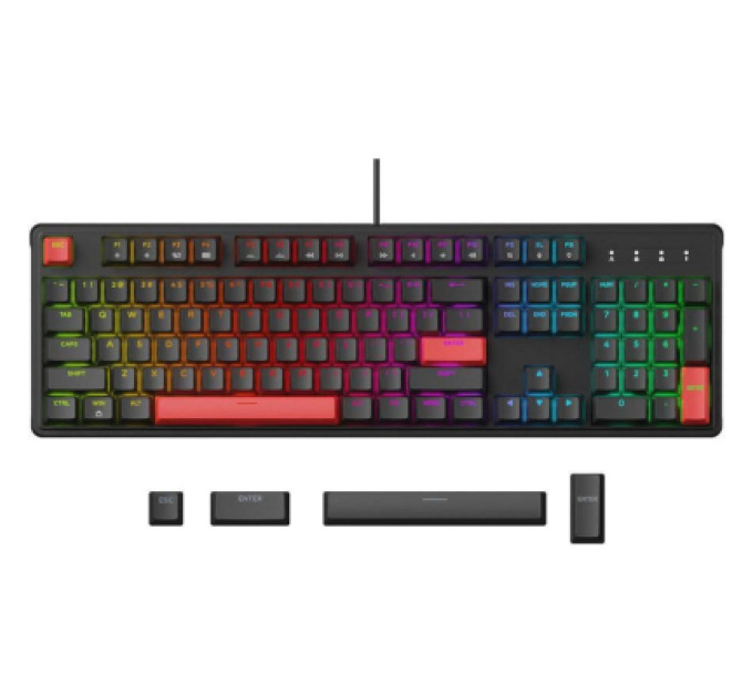 Lemokey Клавіатура Lemokey Keychron X3 Red RGB USB Black (X3-H1-UA)