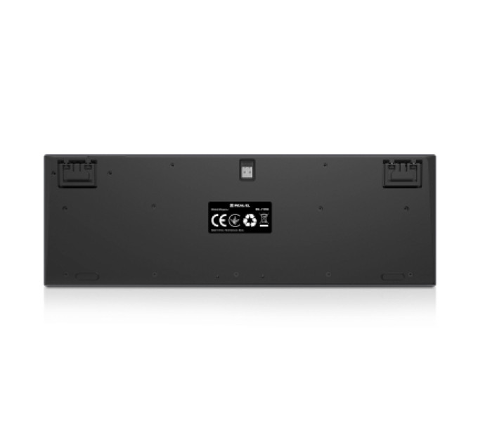 REAL-EL Клавіатура REAL-EL RK-715W Wireless/Bluetooth Black/Gray (EL123100051)
