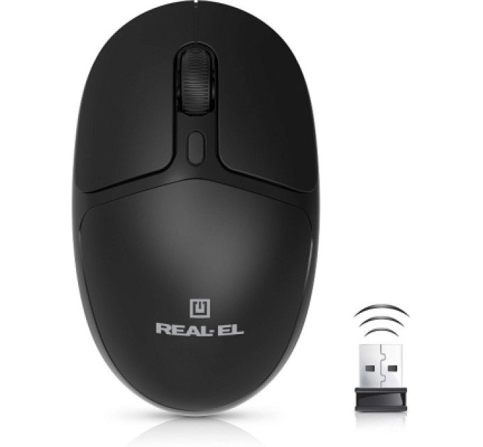 REAL-EL Мишка REAL-EL RM-335W Wireless Black (EL123200055)