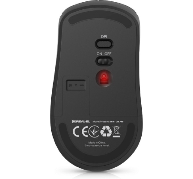 REAL-EL Мишка REAL-EL RM-317W Wireless Black (EL123200052)