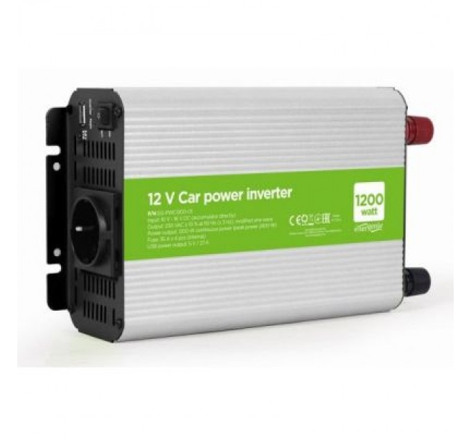 Автомобільний інвертор EnerGenie 12V/220V 1200 Вт (EG-PWC1200-01)