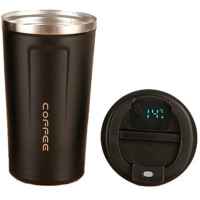 Термокружка Merlion з LED дисплеєм 510 мл, чорна (Termo-304LED-510Black)